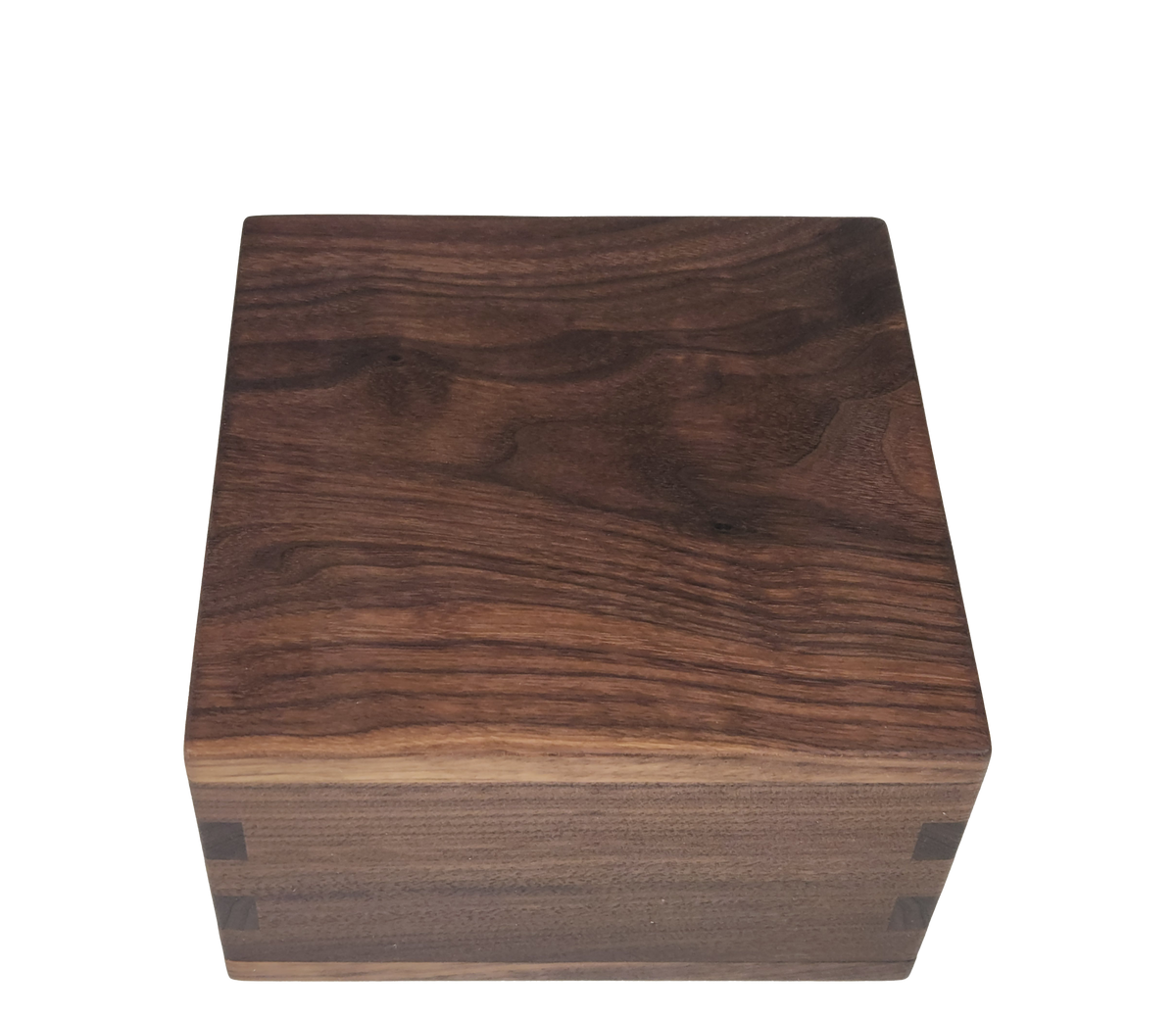 Wood cremation urn handcrafted in Walnut.