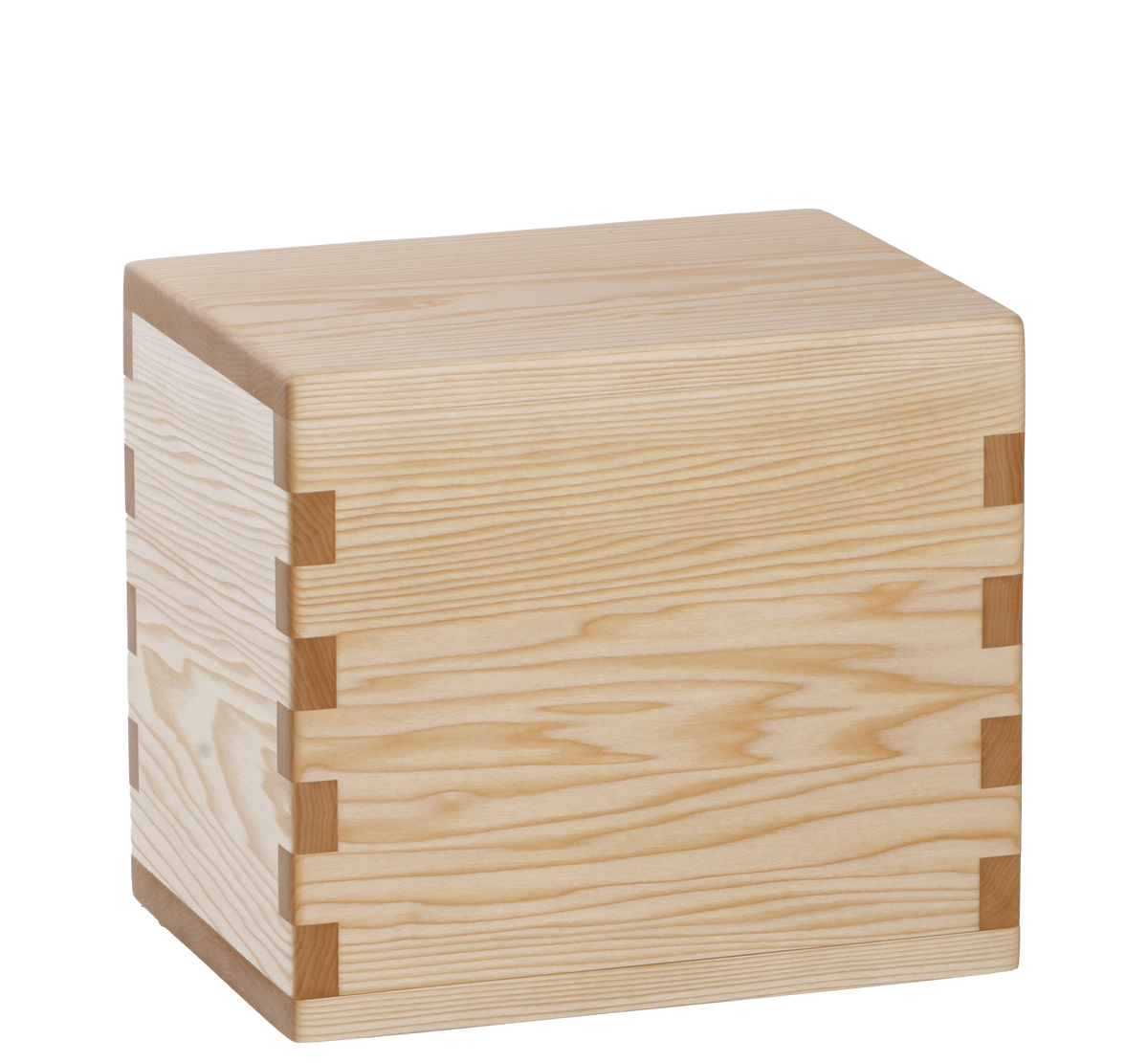 Wood cremation urn handcrafted in Basswood.