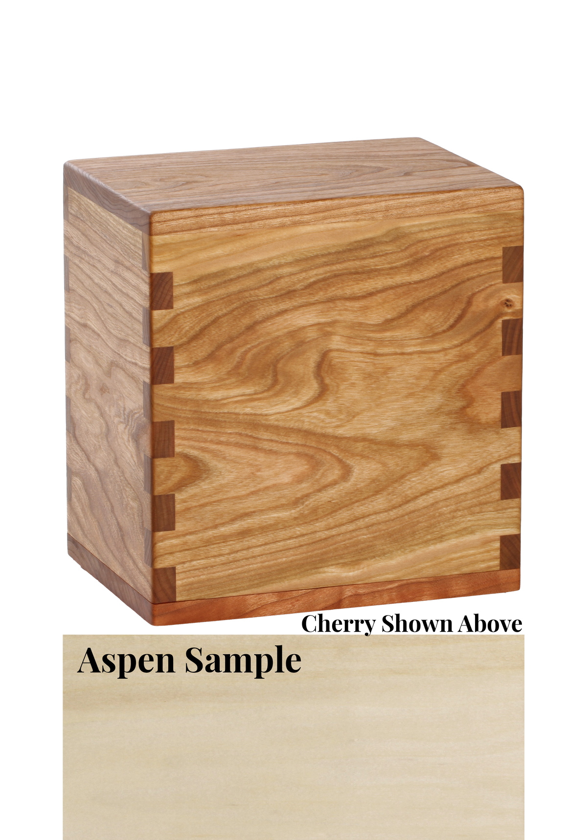 Wood cremation urn handcrafted in Aspen.