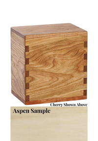 Wood cremation urn handcrafted in Aspen.