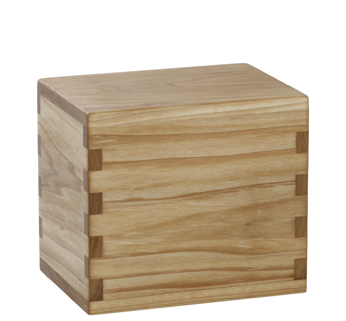 Wood cremation urn handcrafted in Poplar.