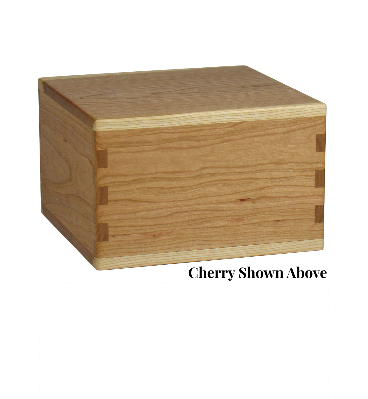 Wood cremation urn handcrafted in Cherry.