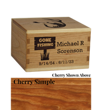 Wood cremation urn handcrafted in Cherry.