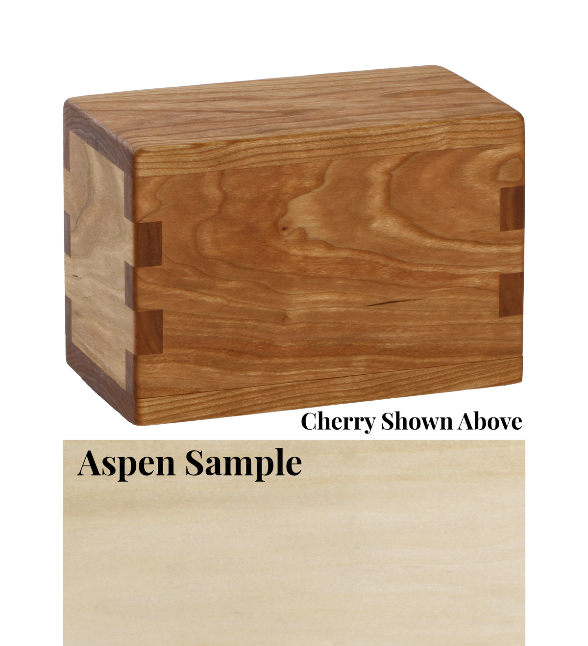 Wood keepsake cremation urn handcrafted in Aspen.